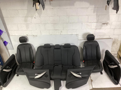 2012-2015 BMW 320i xDrive Front Rear Complete Seat Assembly & Door Panel Set OEM