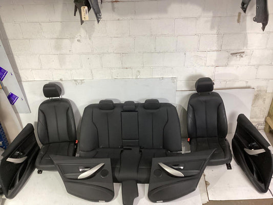 2012-2015 BMW 320i xDrive Front Rear Complete Seat Assembly & Door Panel Set OEM