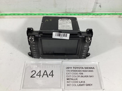 2011-2014 Toyota Sienna JBL Radio With Display Screen With Navi 86120-08250 OEM.