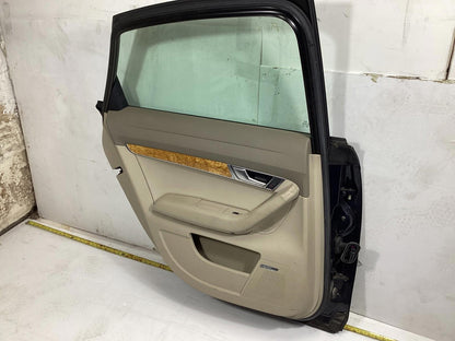 2008-2010 AUDI A6 REAR LEFT DRIVER SIDE COMPLETE DOOR SHELL PANEL W/ GLASS  OEM.