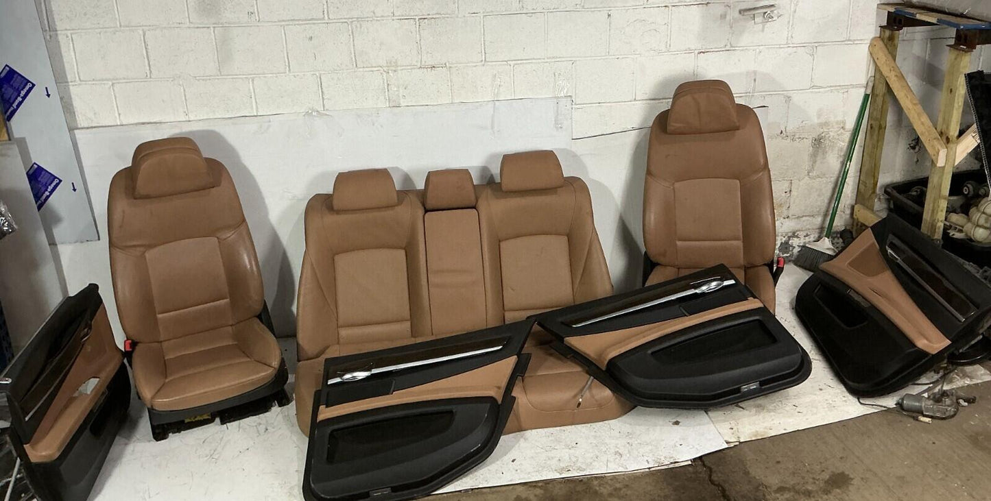 2009-2015 BMW 740i Front Rear Complete Seat Assembly & Door Panel Set OEM.