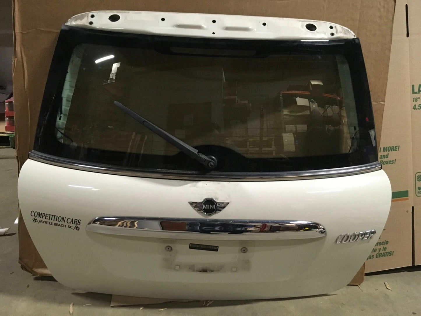 2009-2015 MINI COOPER REAR TRUNK LID LIFTGATE DOOR LID WINDOW GLASS OEM  .