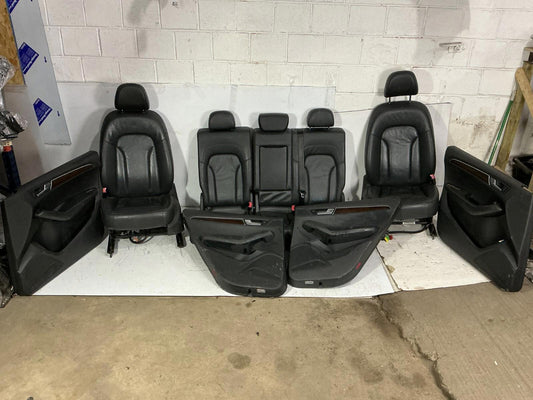 2009-2012 AUDI Q5 Front & Rear Complete Seat Assembly & Door Panel Set OEM