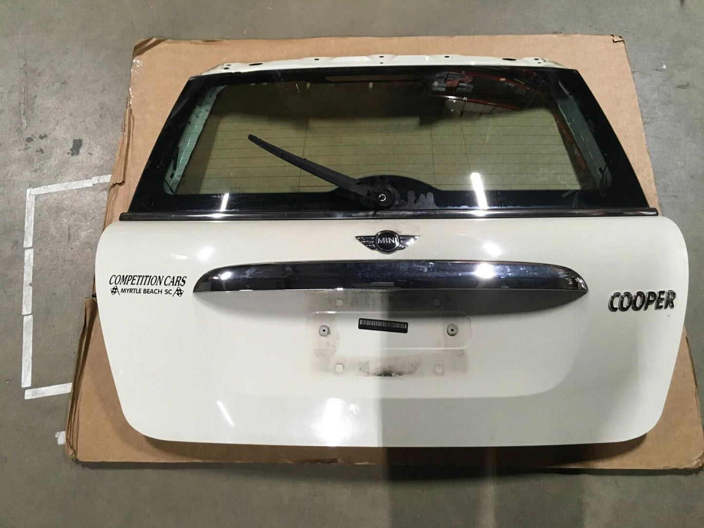 2009-2015 MINI COOPER REAR TRUNK LID LIFTGATE DOOR LID WINDOW GLASS OEM  .