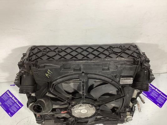 2007-2013 BMW E70 X5 Radiator Condenser Intercooler w & Electric Cooling Fan OEM