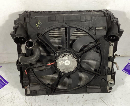 2007-2013 BMW E70 X5 Radiator Condenser Intercooler w & Electric Cooling Fan OEM