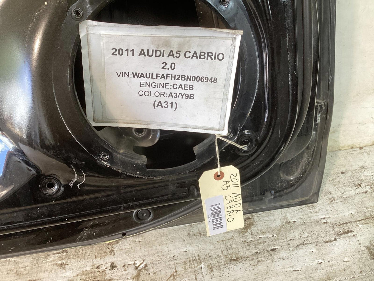2008-2016 Audi A5 Left Driver Side Door Shell Panel OEM.