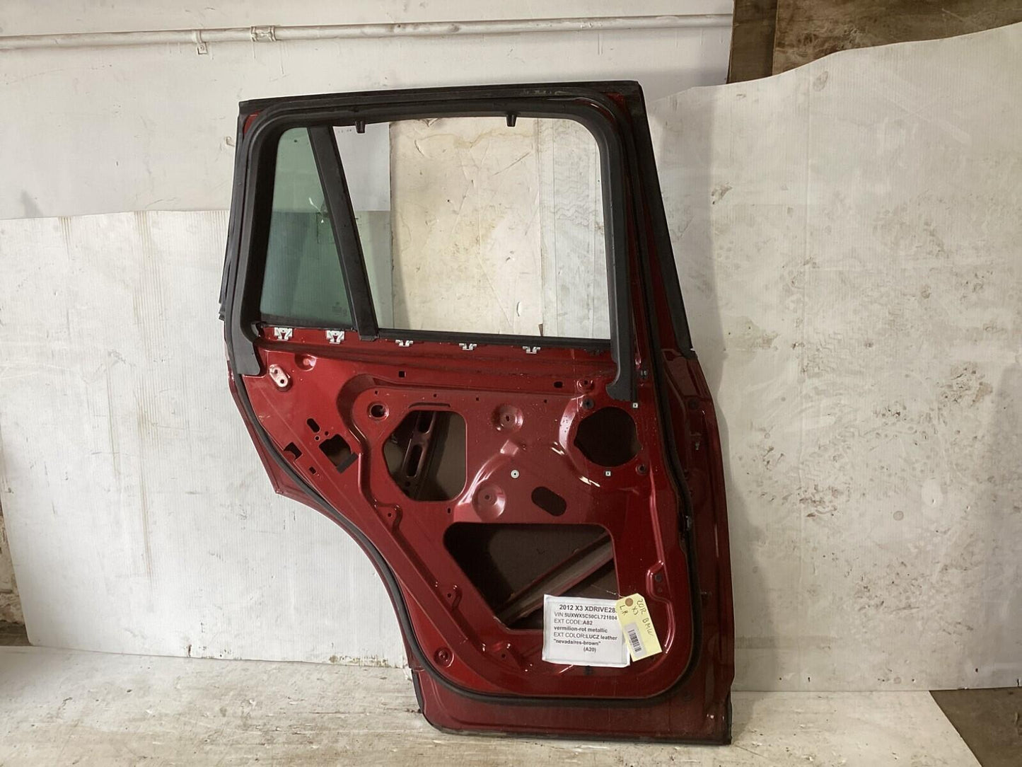 2011-2014 BMW X3 Rear Left Driver Side Door Shell Panel OEM.