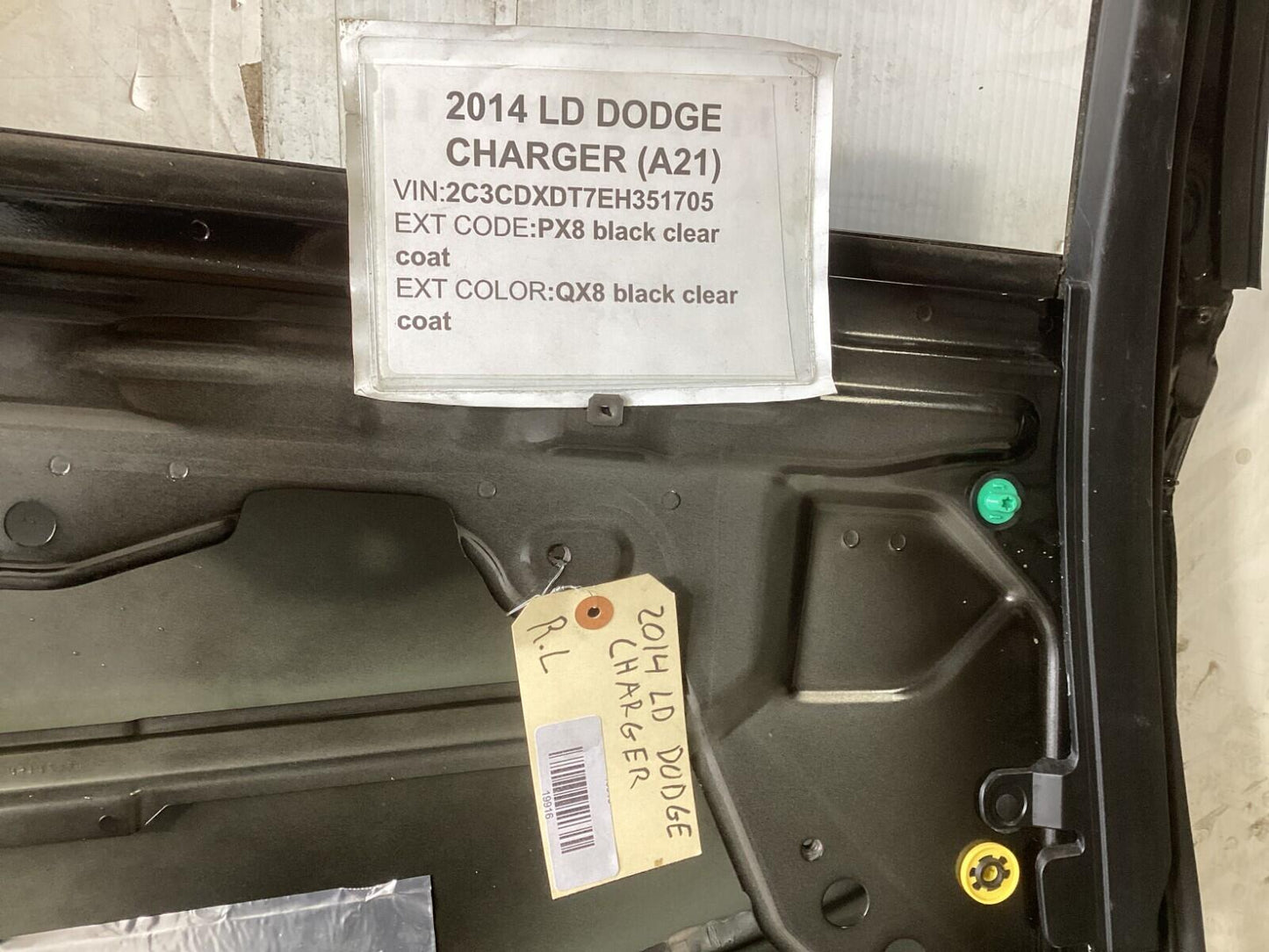 2011-2014 DODGE CHARGER Rear Left Driver Side Door Shell Panel OEM.