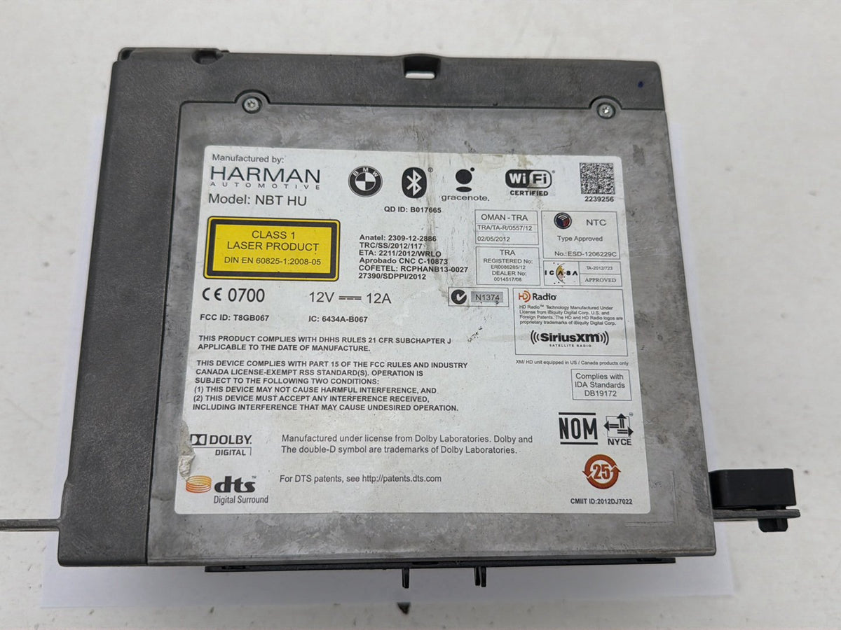 2014-2015 BMW 320i Satellite Navigation iDrive Radio Head Unit CI936576701 OEM
