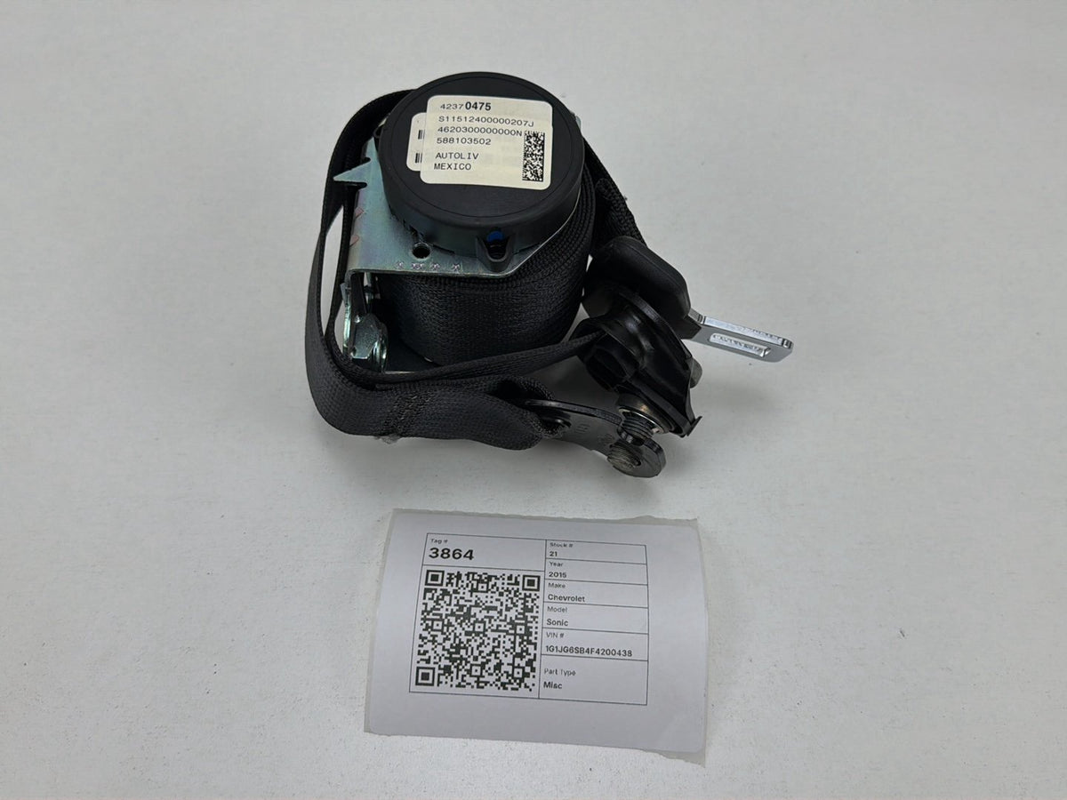 2012-2016 Chevrolet Sonic Right Passenger Side Rear Seat Belt Retractor OEM