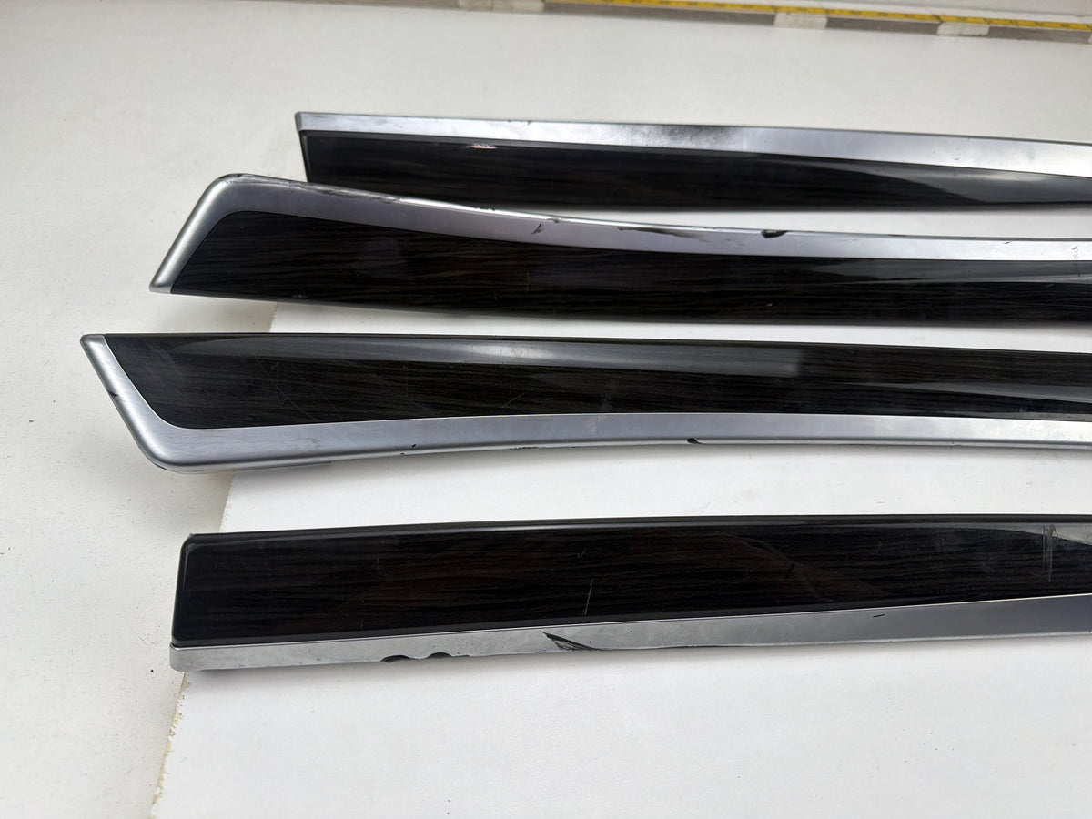 2011-2016 BMW F10 5 Series 528i 535i 550i Interior Door Trim Strip Set 4PC OEM