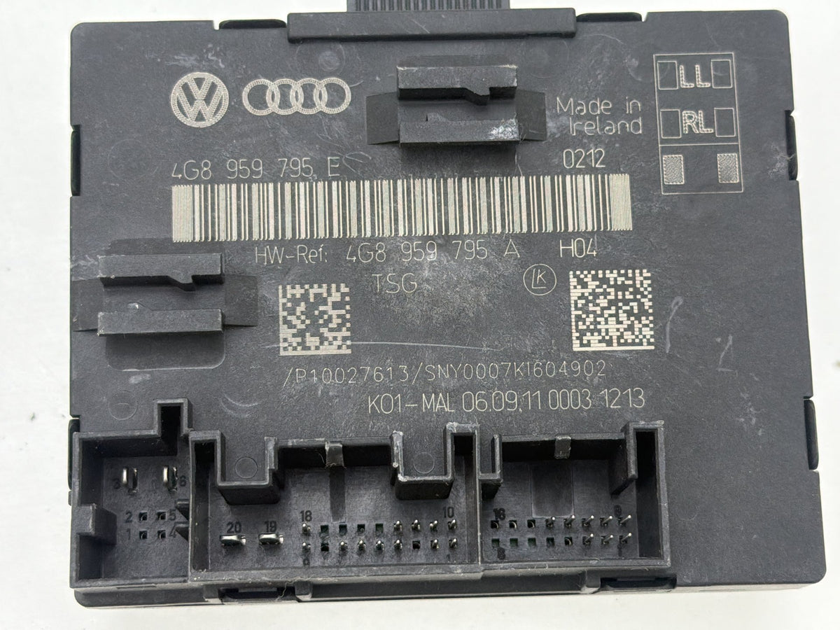 2012-2018 Audi A7 Quattro Rear Left Side Door Control Module 4G8 959 795 E OEM
