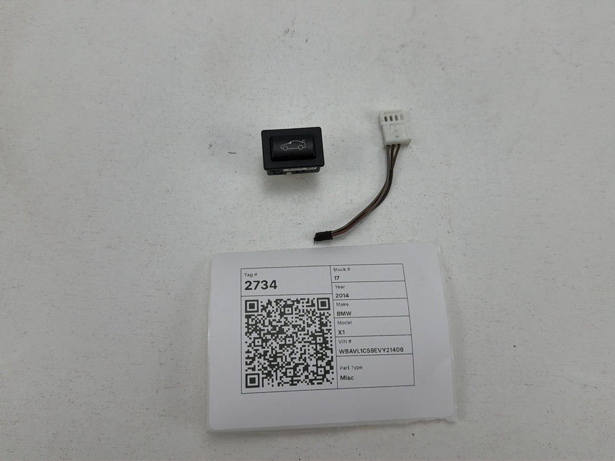 2011-2014 BMW X1 E84 Trunk Lid Release Open Switch Black 9200316-03 OEM