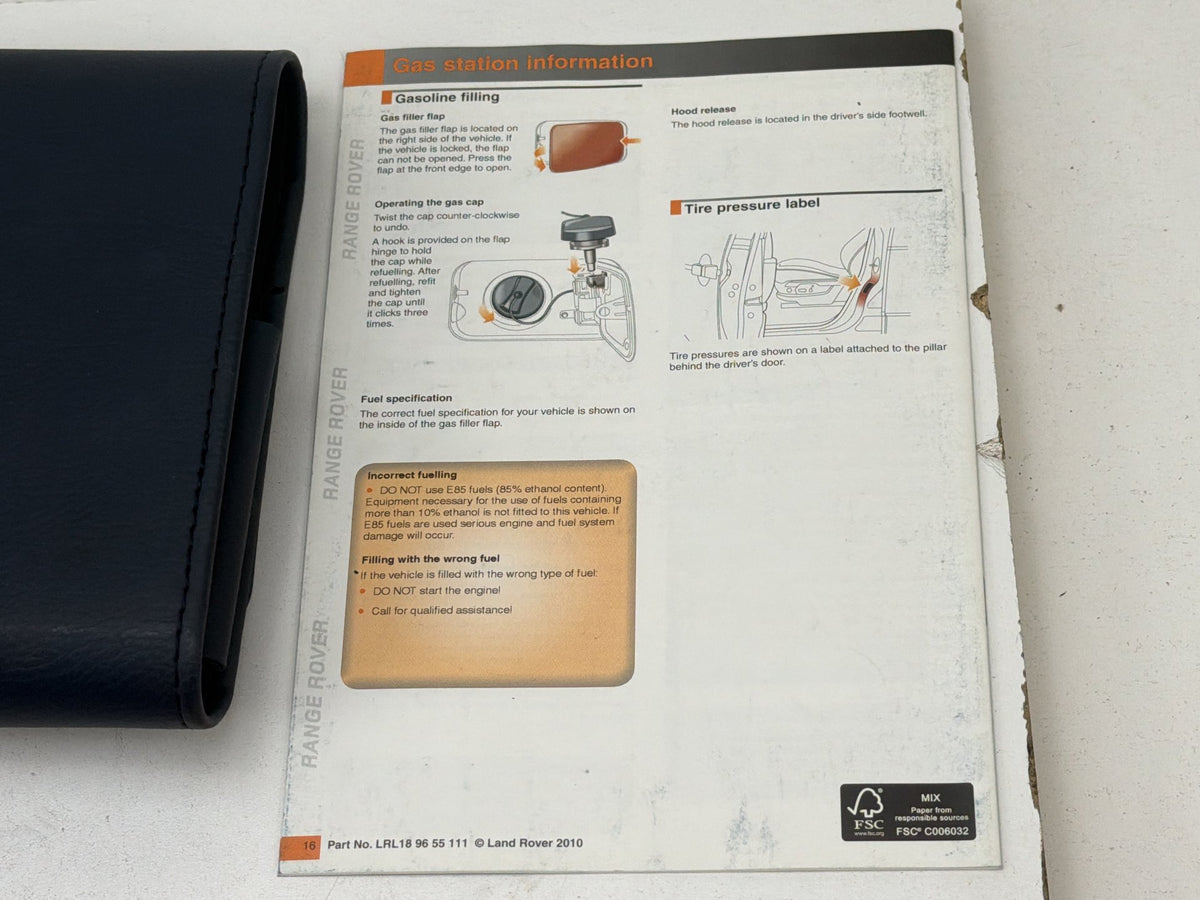 2010-2013 Land Rover Range Rover Owners Manual Guide Book OEM