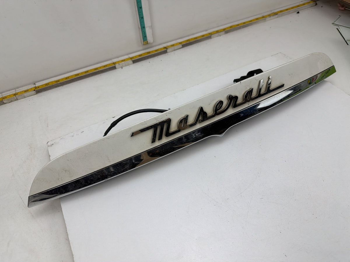 2014-2017 Maserati Ghibli Trunk Lid License Plate Light Moulding w/ Camera OEM