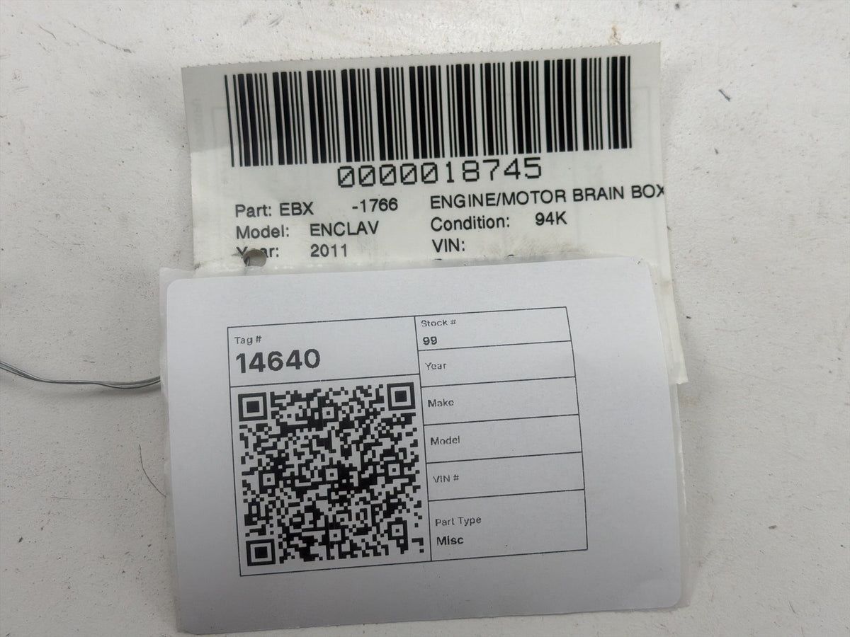 2010-2011 Buick Enclave Engine Computer Control Module ECU 12635019 OEM