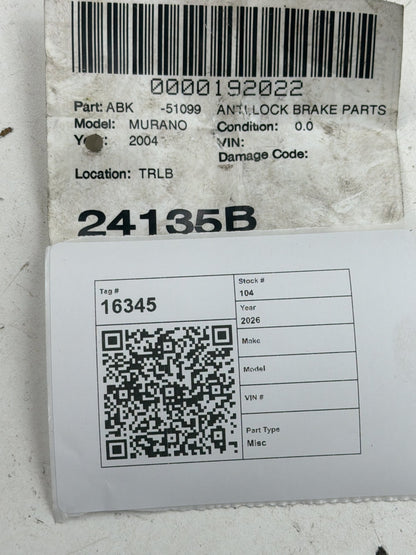 2004-2007 Nissan Murano FWD ABS Anti-Lock Brake Pump Modulator 47660-CB660 OEM