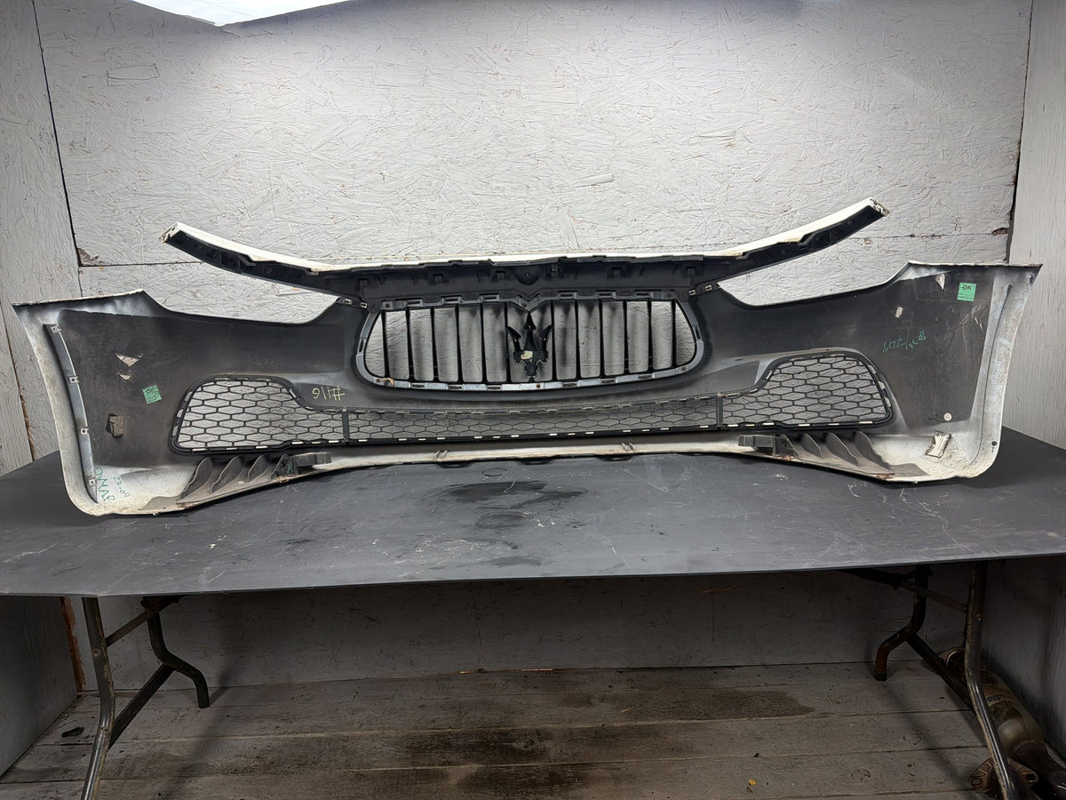 2014-2017 Maserati Ghibli Front Bumper Cover Face Assembly Grille Emblem OEM