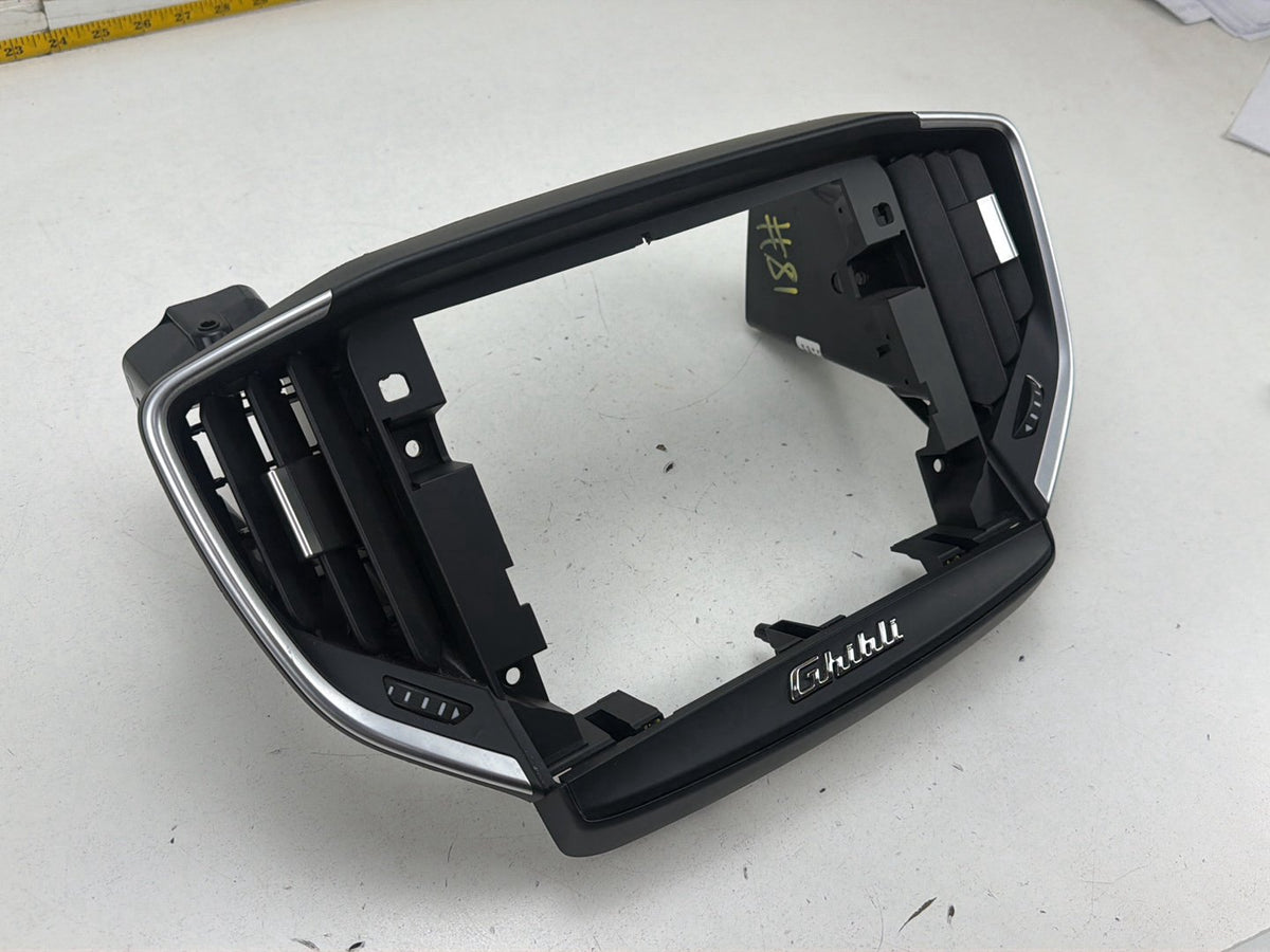2014-2017 Maserati Ghibli Dash Radio Display Screen Bezel Trim Cover W/Vents OEM