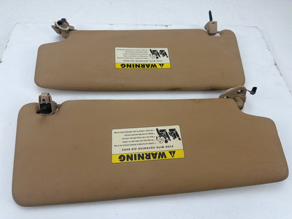 2007-2010 BMW X3 Sport Utility Front Left & Right Side Sun Visor Pair Tan OEM