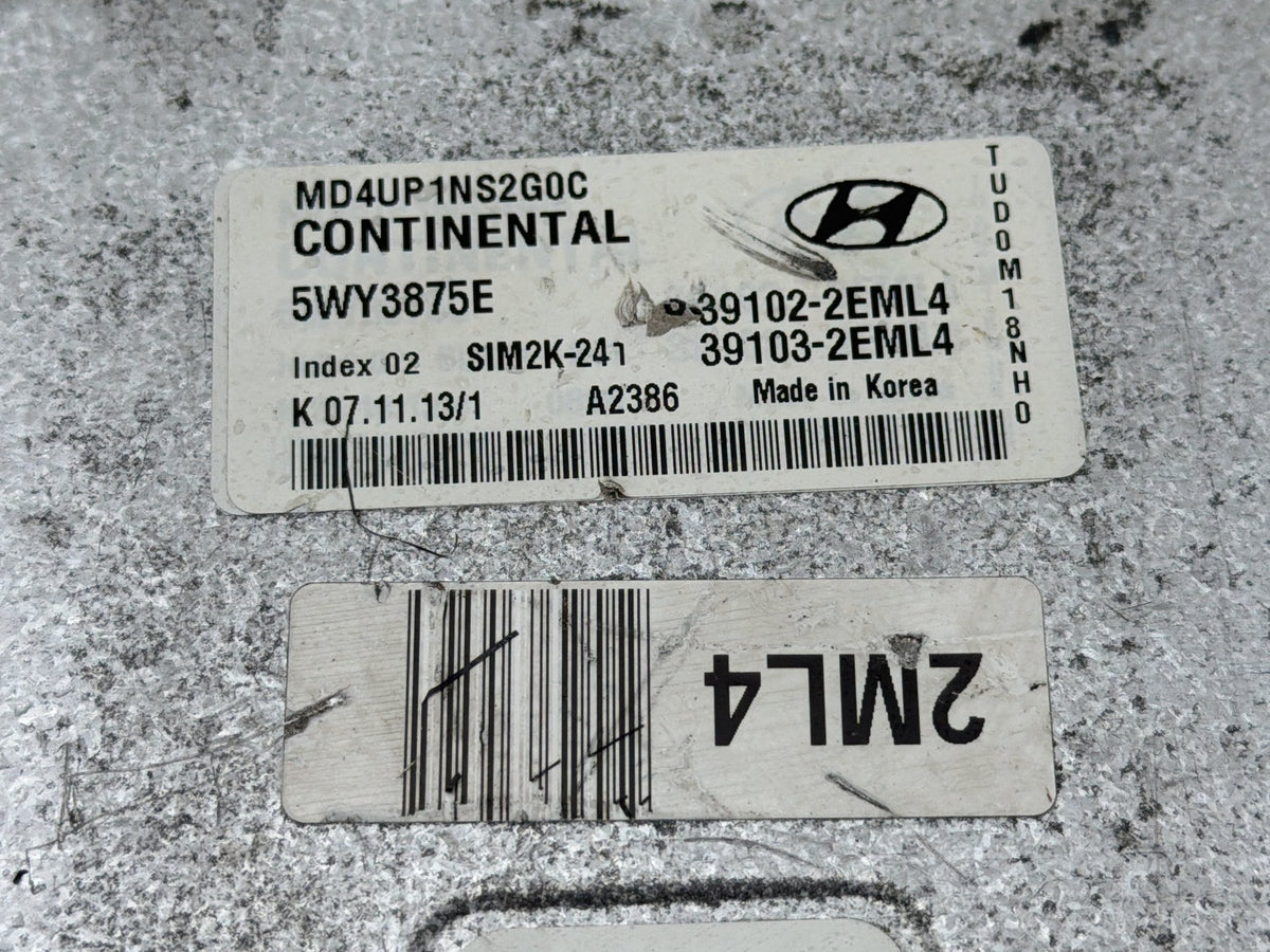 2012-2014 Hyundai Elantra Engine Computer Control Module 39103-2EML4 OEM