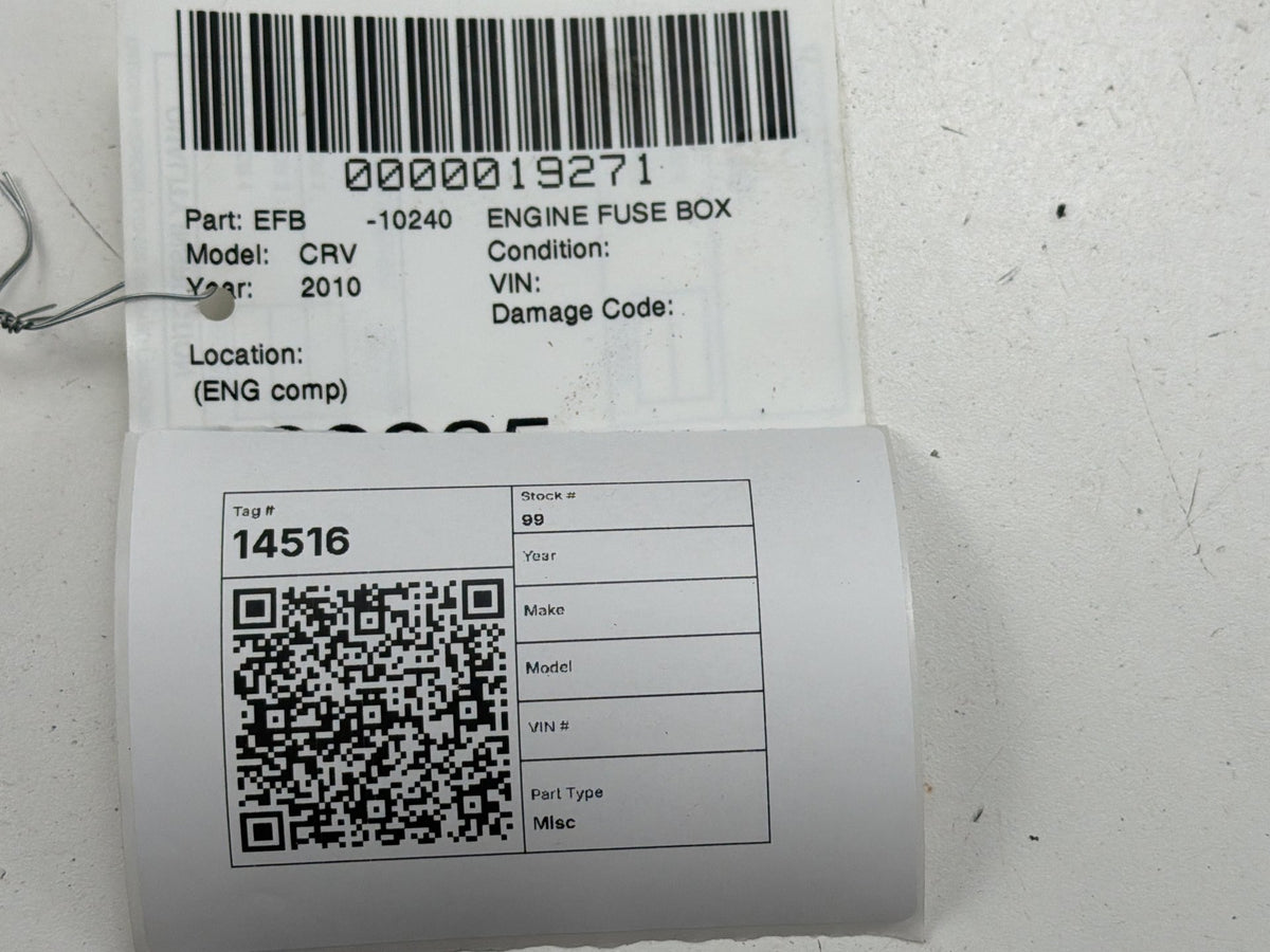2007-2011 Honda CR-V Engine Fuse Relay Box Module SWAA0 OEM