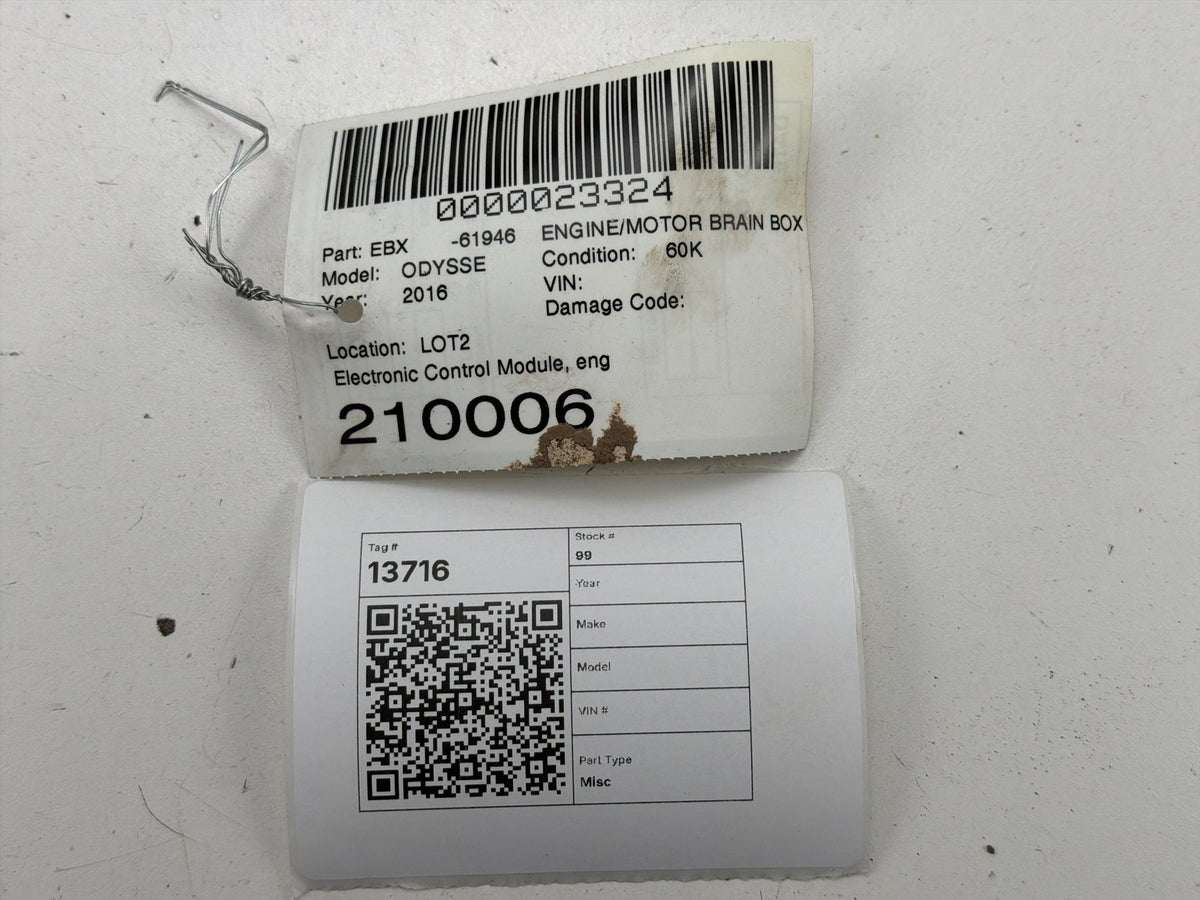 2014-2017 Honda Odyssey Engine Control Module Unit ECU 37820-RV0-068 OEM