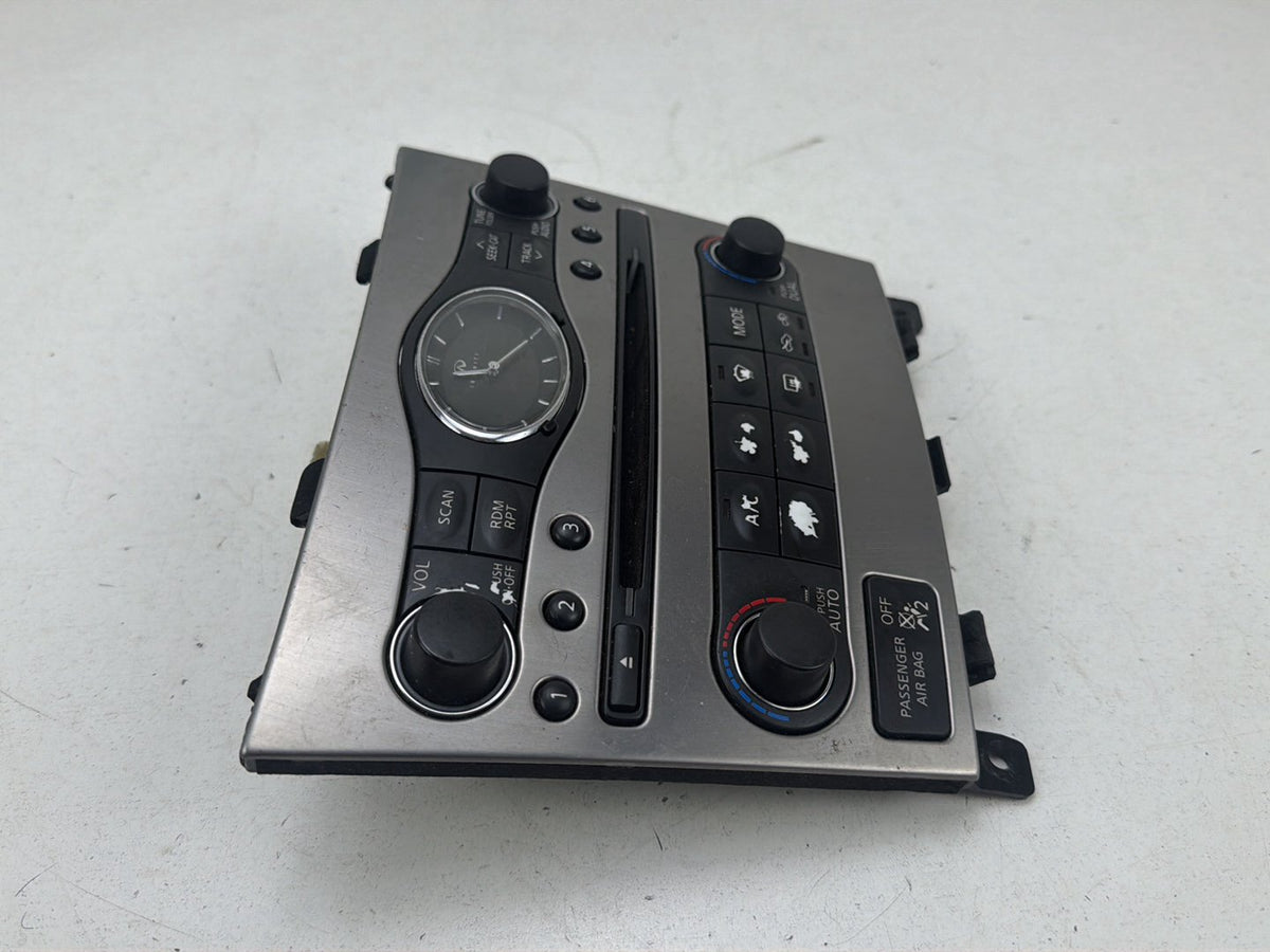 2008-2013 Infiniti G37 Climate Control & Sound Radio Control Panel OEM