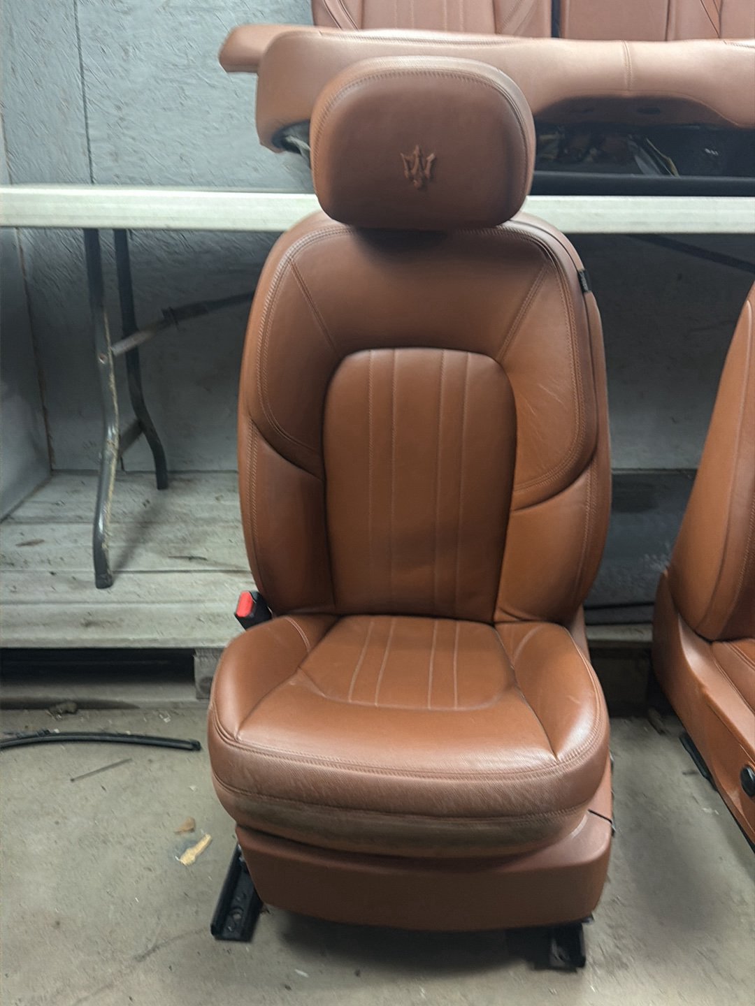 2014-2020 Maserati Ghibli Front & Rear Convertible Seat Set Merino Orange OEM