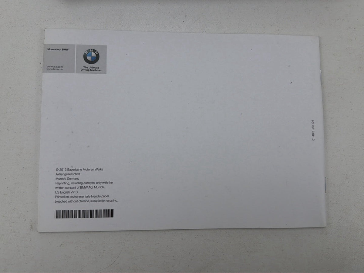 2013-2015 BMW X1 E84-Owners Manual With Case OEM