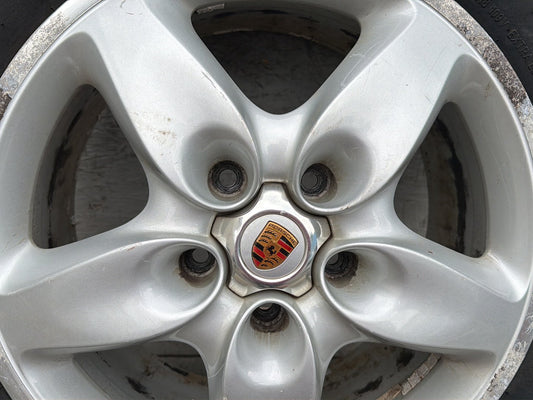 2003-2006 Porsche Cayenne Alloy Wheel Rim w/ Tire 8JX18 ET57 7L5601025C OEM
