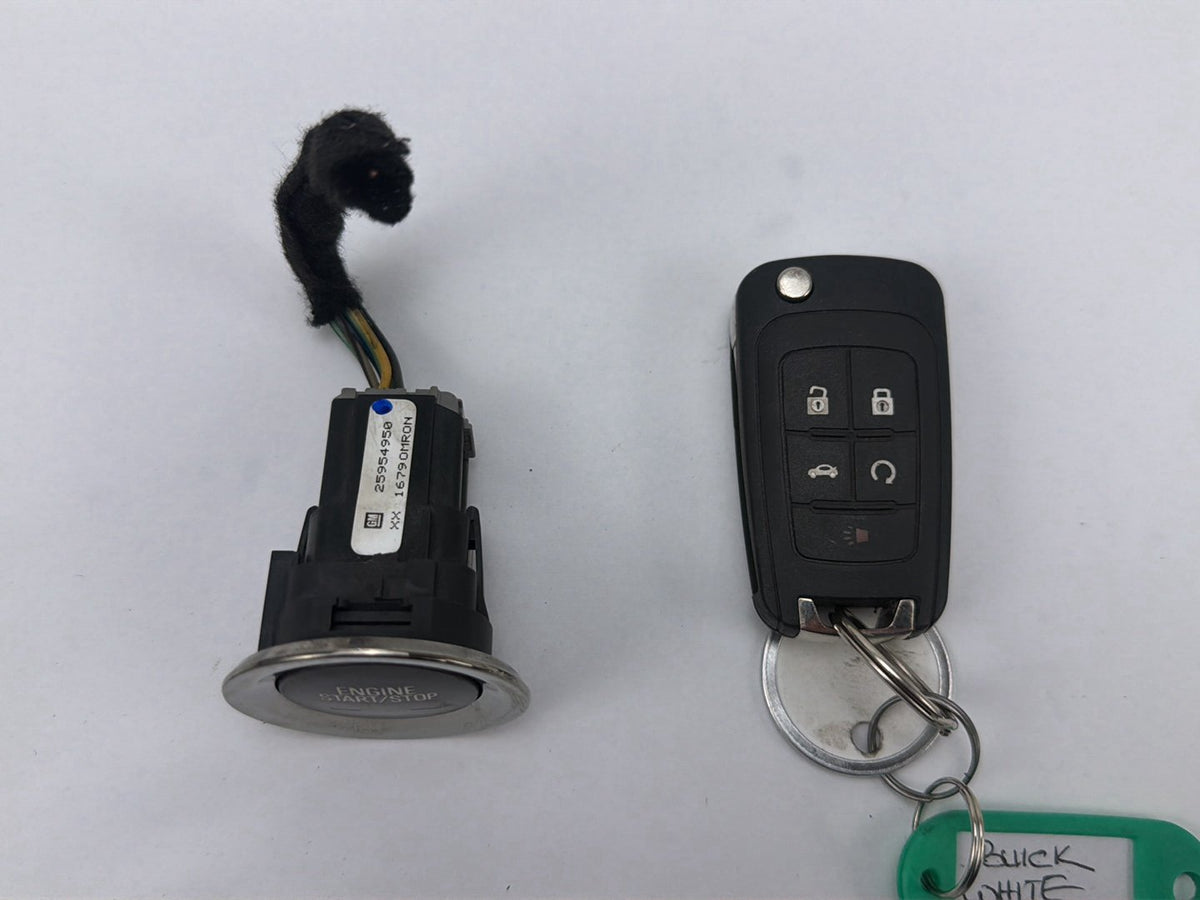 2010-2013 Buick LaCrosse Keyless Ignition Switch Button w/ Remote Key Fob OEM