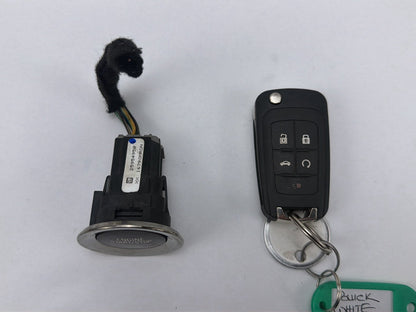 2010-2013 Buick LaCrosse Keyless Ignition Switch Button w/ Remote Key Fob OEM