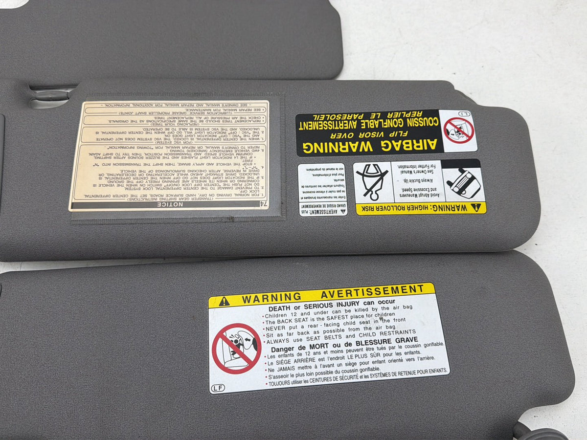 2003-2009 Toyota 4Runner Front Left & Right Side Sun Visor Shade Pair Set OEM