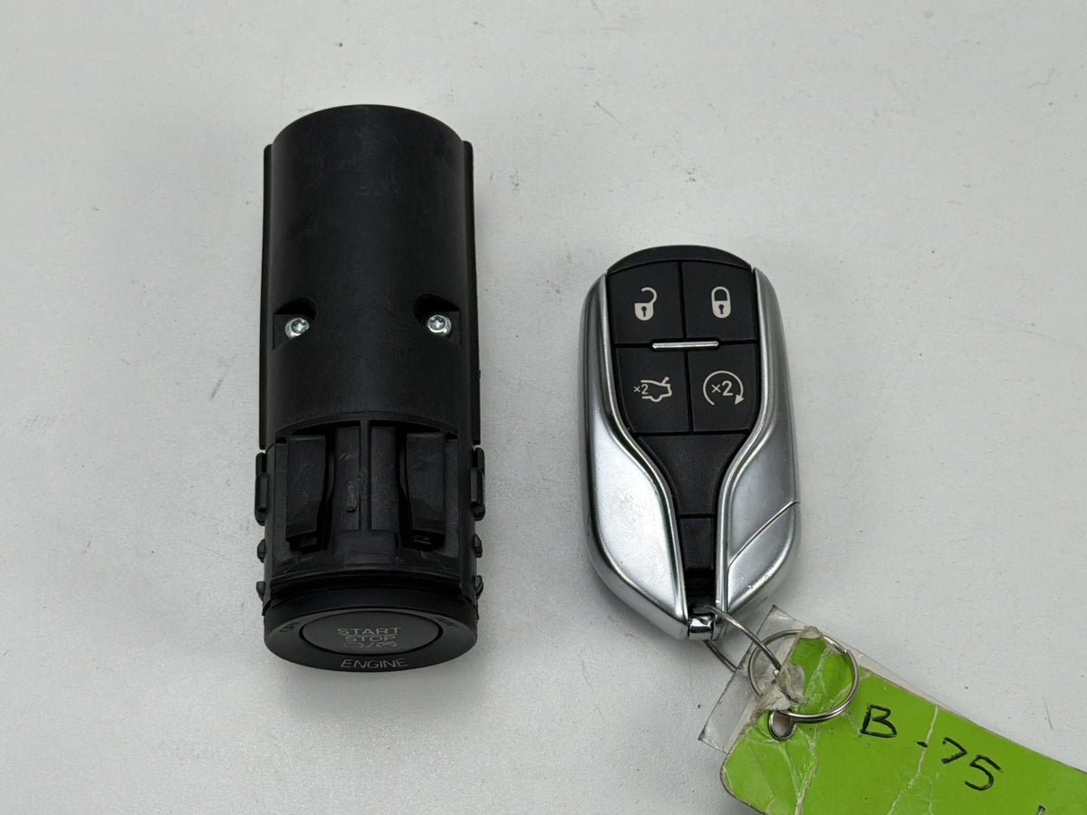 2014-2017 Maserati Quattroporte Engine Start Stop Switch Button Key Fob Set OEM