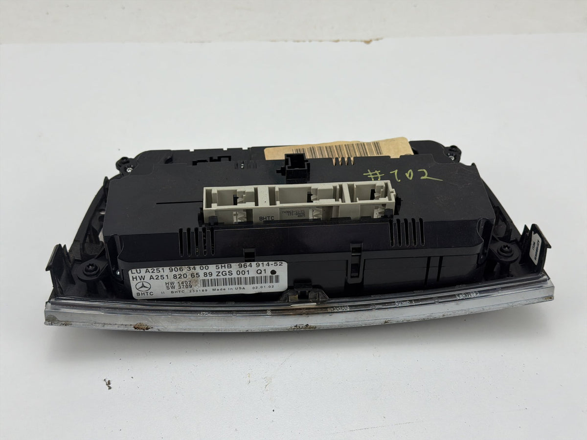 2006-2012 Mercedes-Benz R350 HVAC A/C Heater Climate Control Switch Panel OEM