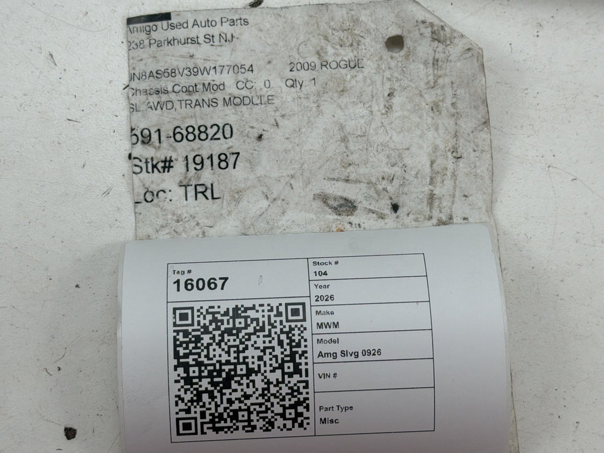 2009 Nissan Rogue 2.5L Transmission Control Module TCM 31036 JM32B OEM