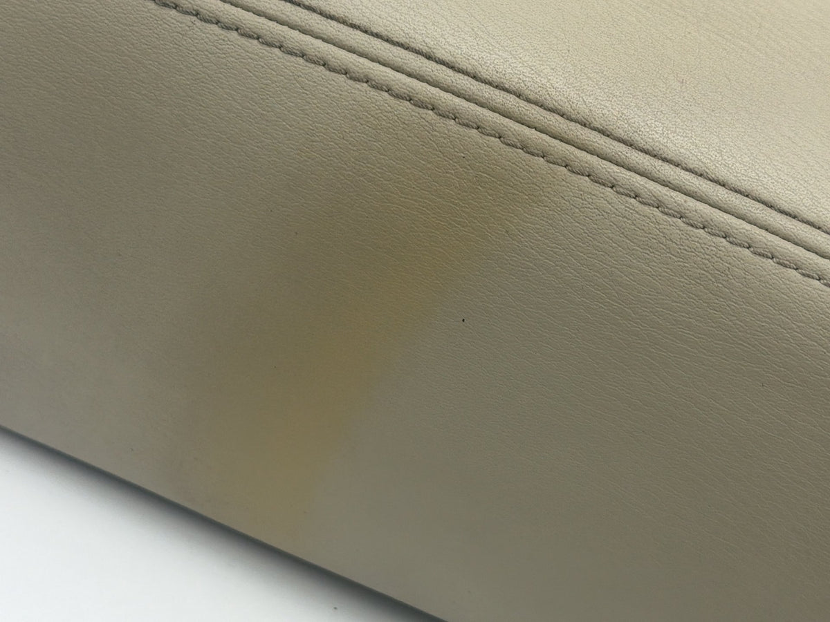 2011-2013 Infiniti QX56 Front Center Console Lid Armrest Beige Leather OEM