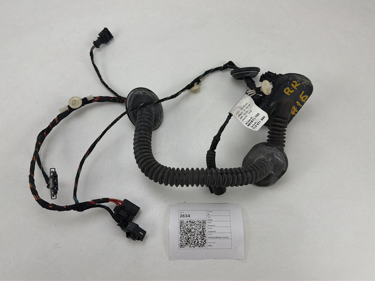2003-2006 Porsche Cayenne Rear Right Side Door Wiring Harness 7L5971694 OEM
