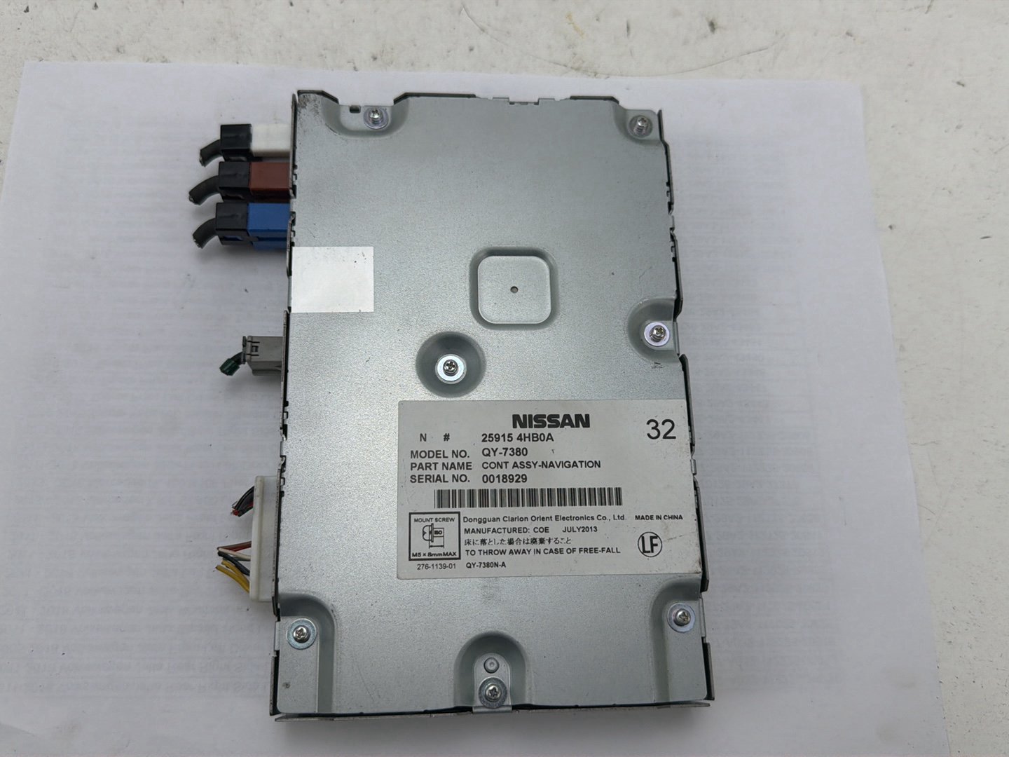 2014-2015 Infiniti Q50 Navigation GPS Control Brain Module OEM