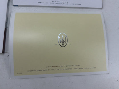 2014-2017 Maserati Ghibli Owners Manual Guide Book OEM