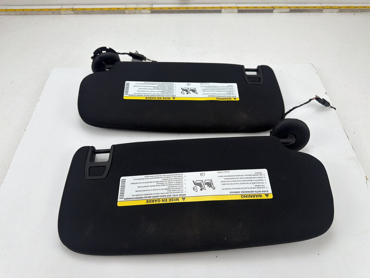 2014-2021 Jeep Grand Cherokee Left Right Illuminated Sun Visors Pair OEM