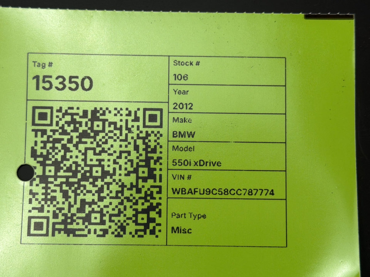 2011-2016 BMW 550i xDrive Upper Sunroof Sun Roof Window Glass 43R-001090 OEM