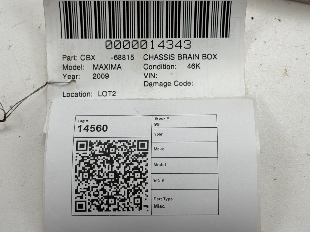 2009-2010 Nissan Maxima - Transmission Control Module 31036-9N00C OEM