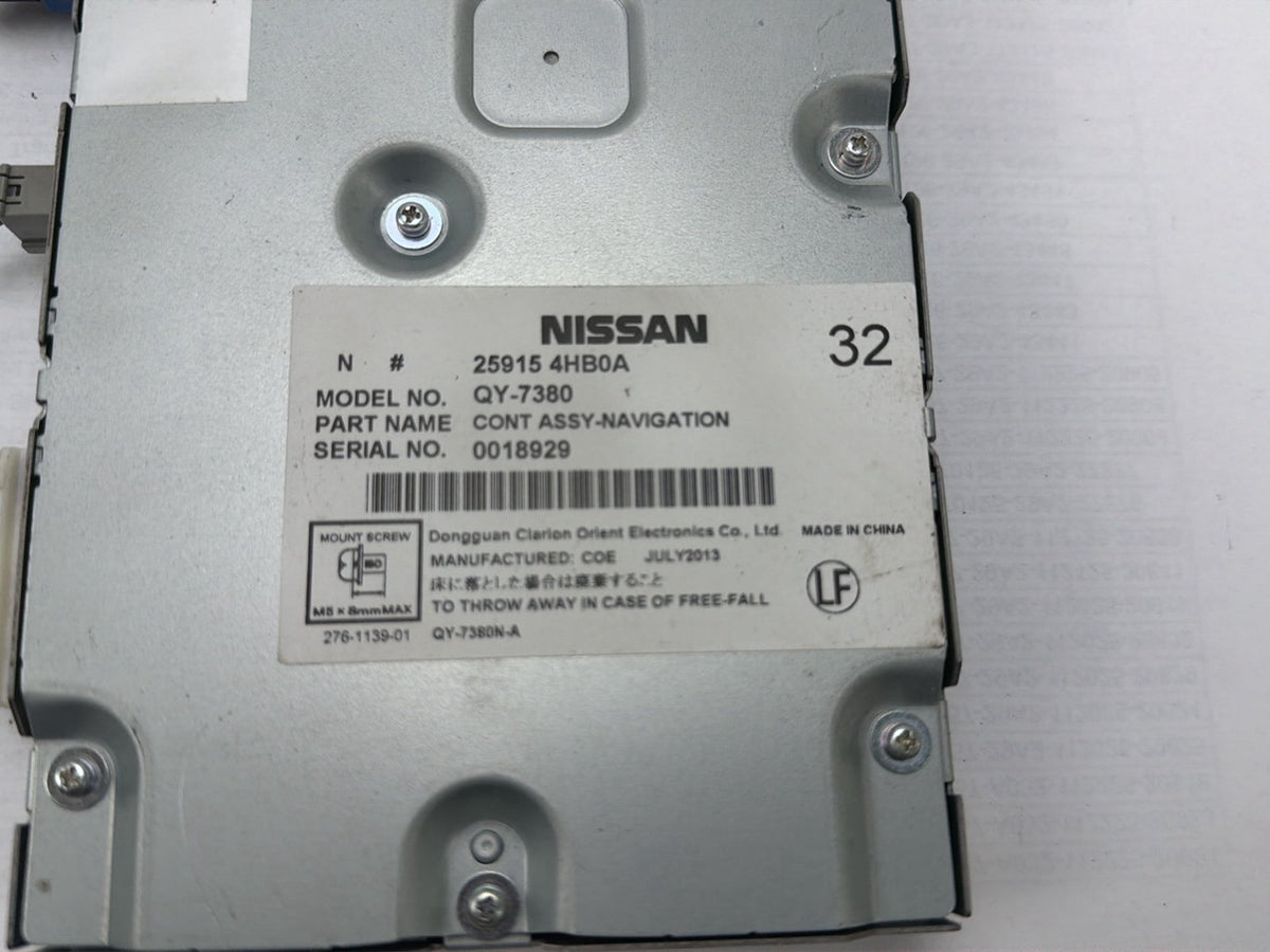 2014-2015 Infiniti Q50 Navigation GPS Control Brain Module OEM