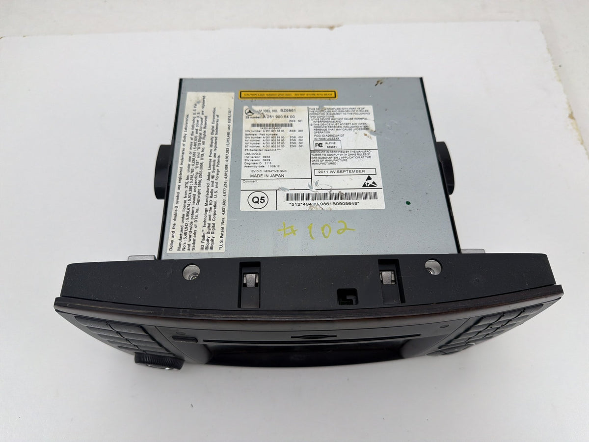 2007-2013 Mercedes R350 Head Command Navigation Radio CD Player A2519005400 OEM