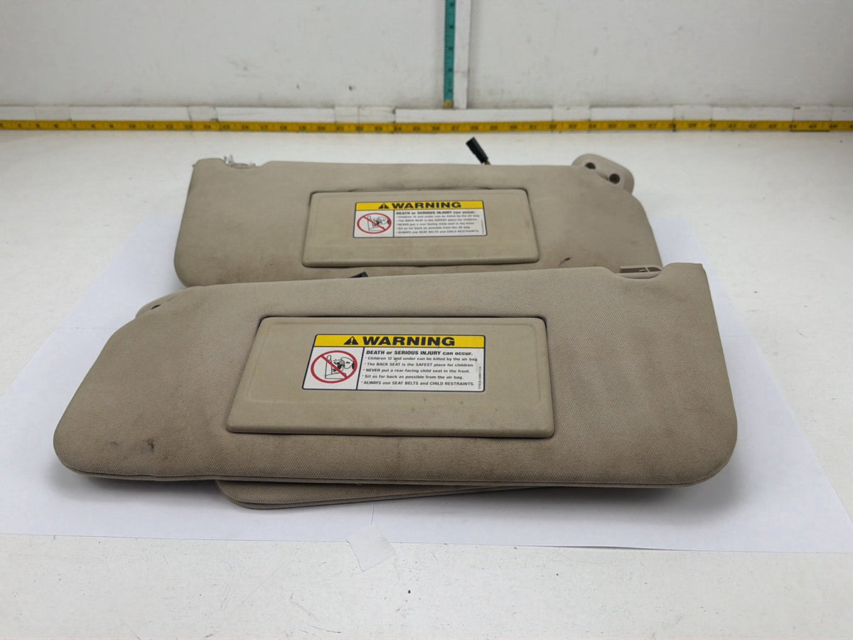 2003-2006 Lincoln Navigator Left/Right Sun Visor Pair Tan w/ Mirror OEM