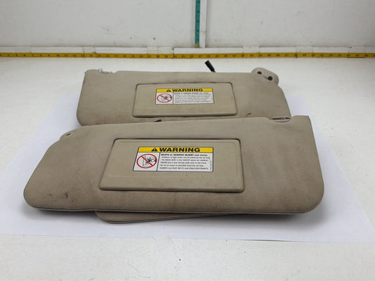 2003-2006 Lincoln Navigator Left/Right Sun Visor Pair Tan w/ Mirror OEM