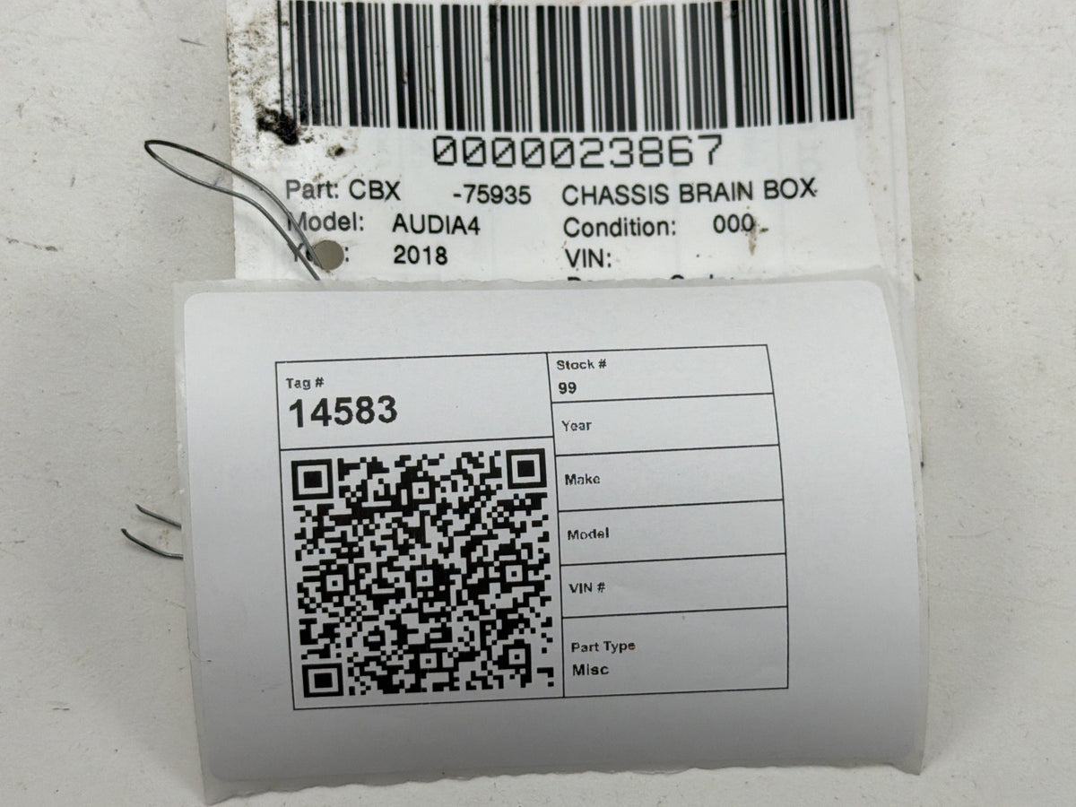 2017-2019 Audi A4 - Left Rear Blind Spot Radar Sensor 4M0 907 590 D OEM